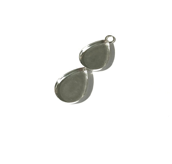 Double Teardrop Pear Blank Pendant Setting