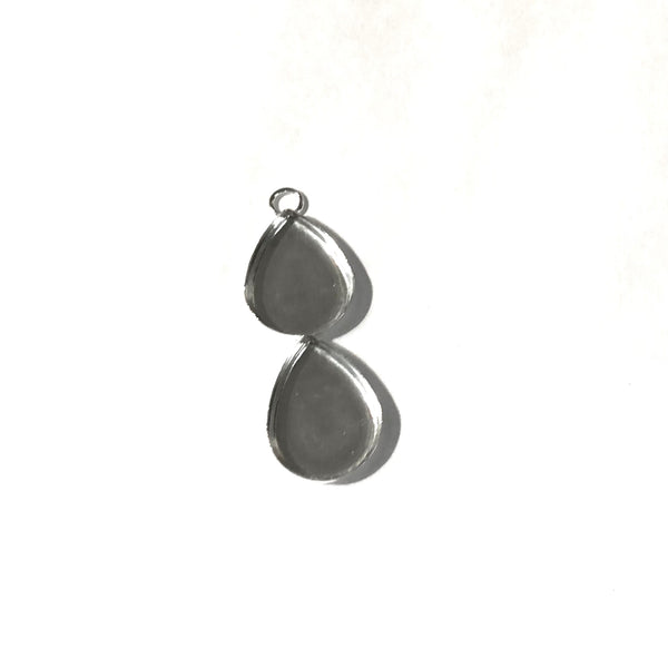 Double Teardrop Pear Blank Pendant Setting