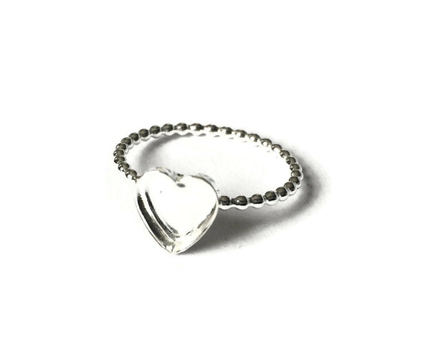 heart ring blank