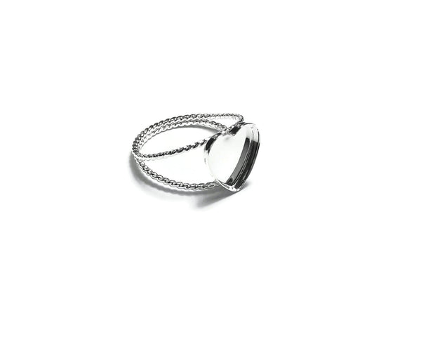 Split shank heart ring blank
