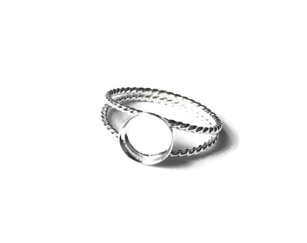 Double rope band ring blank