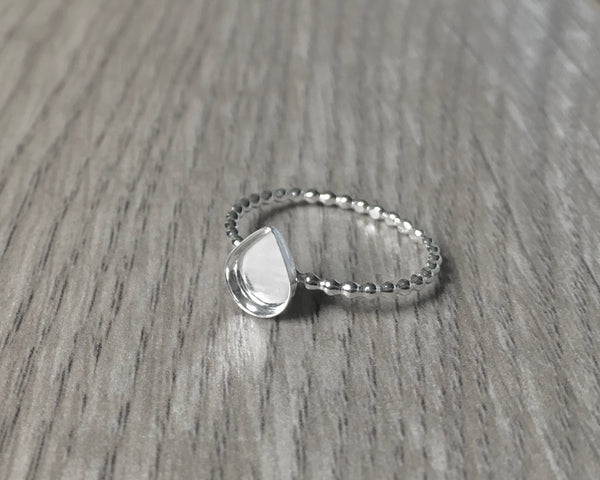 Teardrop ring blank