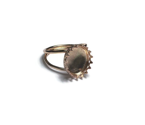 Split shank gold ring blank