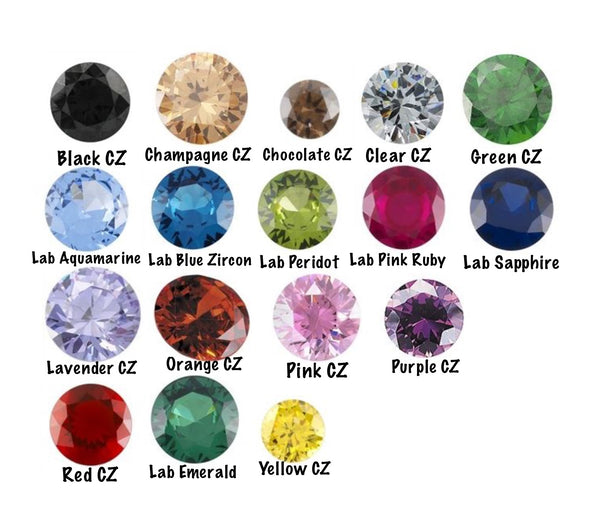6 mm Cubic Zirconia Stacking Ring | Birthstone Stacker