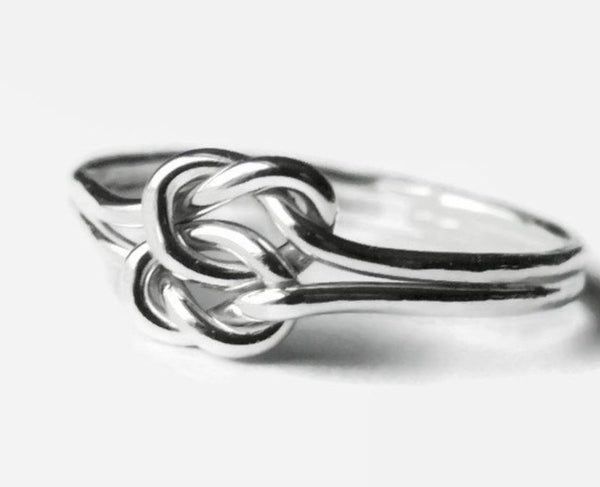 sterling silver infinity knot ring