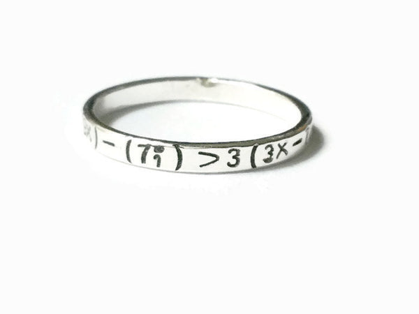 i heart you algebra love ring