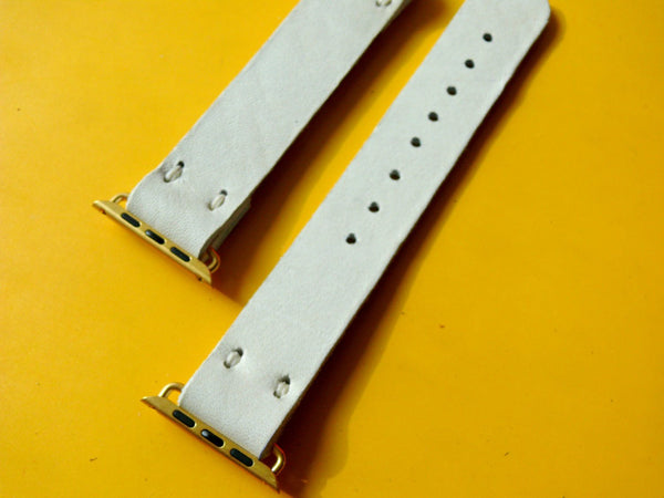 Leather Apple Watch band 42mm leather watch band, Apple watch strap, iwatch band, apple watch leather band white leather strap white band