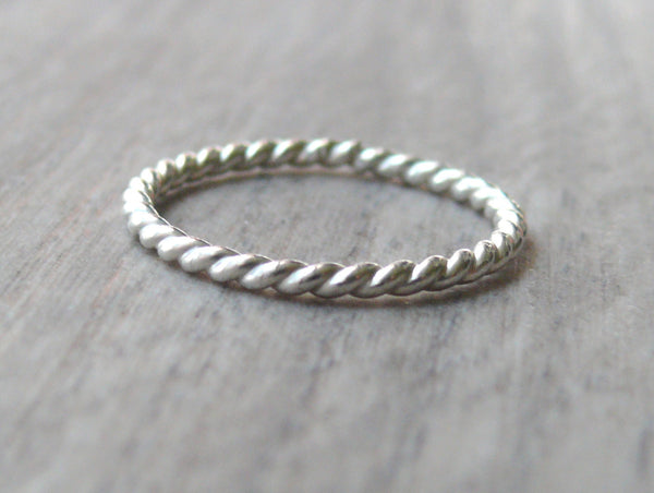 sterling silver twist ring