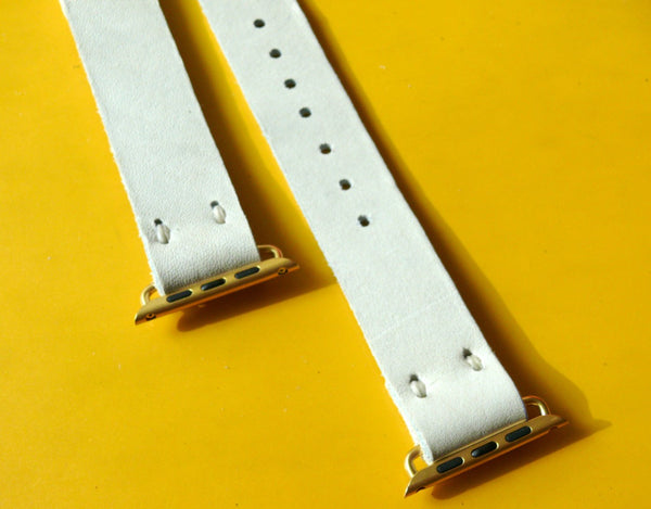 Leather Apple Watch band 42mm leather watch band, Apple watch strap, iwatch band, apple watch leather band white leather strap white band
