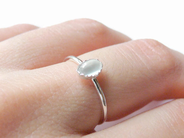 moonstone stacking ring