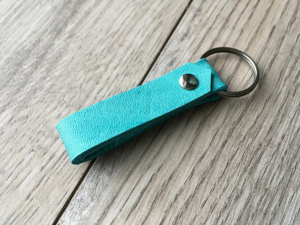 Personalized Leather Key Ring Hand stamped personalized key chain, keychain gift, personalized gift idea, anniversary gift, wedding gift