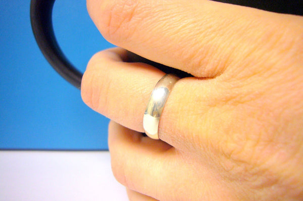 Mens silver band ring • Purity ring • Silver wedding band mens wedding ring • Mens silver ring • Sterling silver ring