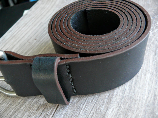 black leather belt for men