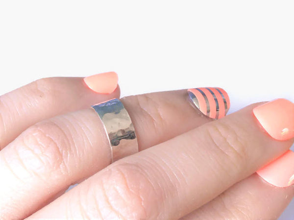 Thick knuckle ring • Upper finger ring • Silver midi ring • Top of finger ring • Above the knuckle ring sterling silver