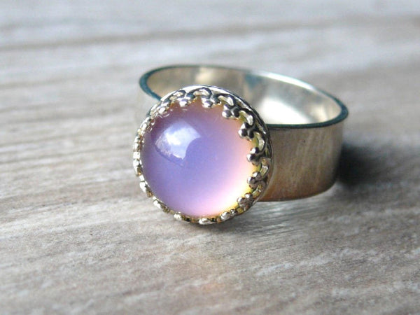 sterling silver mood ring purple