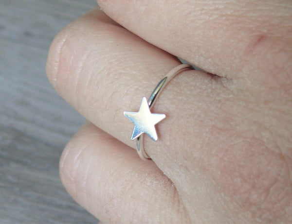 sterling silver star ring