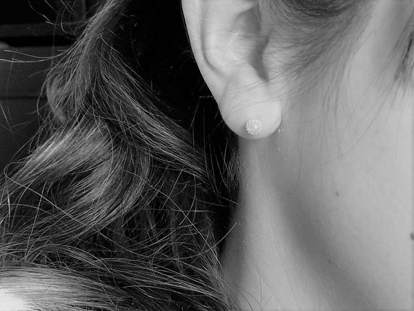 Pearl studs • Freshwater pearl earrings stud • Sterling silver pearl stud earrings
