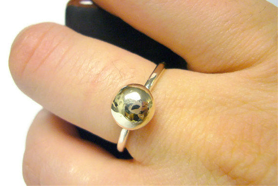 925 sterling silver nugget ring