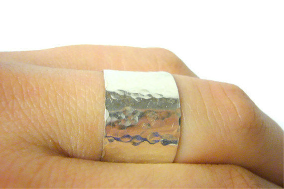 wide sterling silver ring