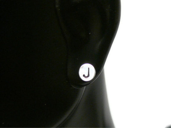J initial earrings