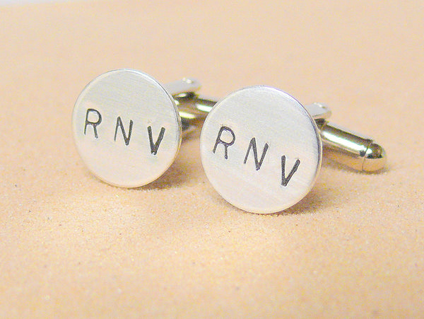 Silver Monogram cufflinks personalized cuff links Initial cufflinks custom cufflinks men wedding cufflinks sterling silver cufflinks