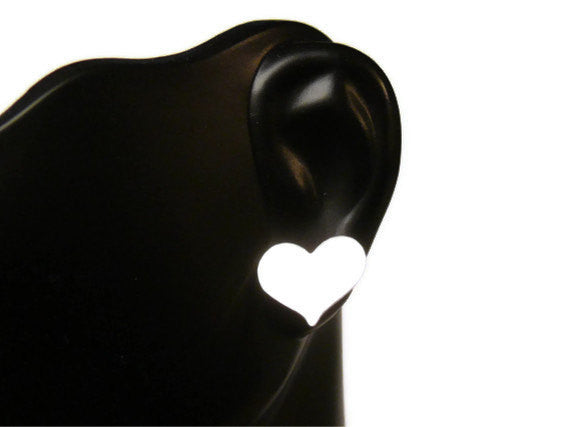 Sterling silver heart earrings silver heart jewelry silver post earrings heart studs sterling studs Etsy jewelry