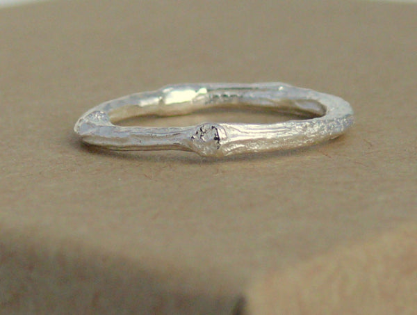 Silver branch ring sterling silver twig ring band ring sterling silver ring silver wedding band botanical nature inspired engagement ring