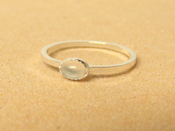 moonstone stacking ring