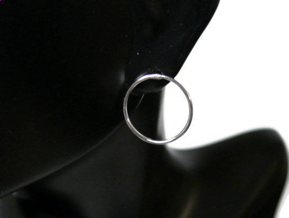 Sterling silver circle earrings infinity studs eternity circle geometric jewelry Sterling Silver Hoop Earrings sterling silver earrings