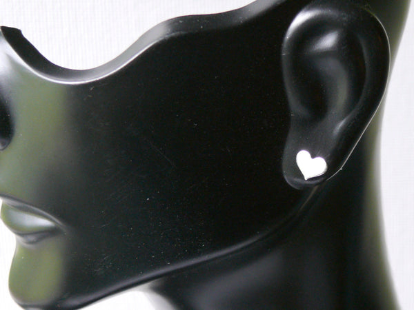 Sterling silver studs silver heart earrings sterling silver post earrings sterling studs heart studs
