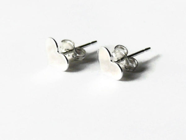 Sterling silver studs silver heart earrings sterling silver post earrings sterling studs heart studs
