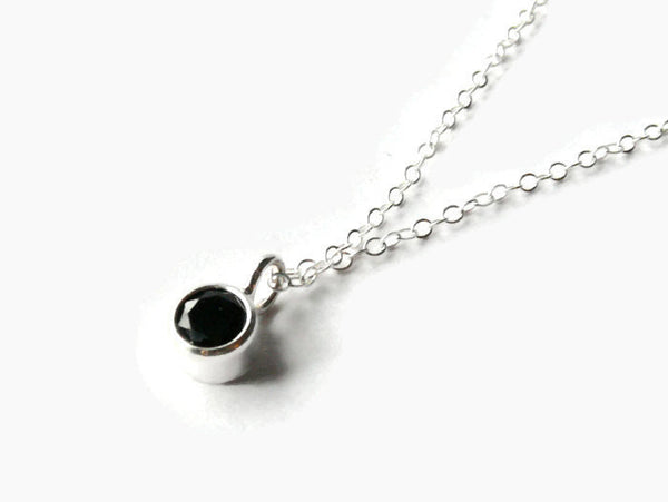 black cubic zirconia necklace