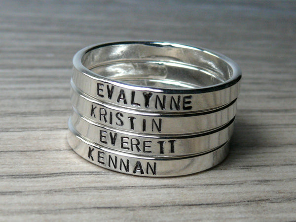 stacking name rings
