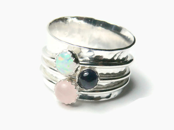 sterling silver spinning anxiety ring