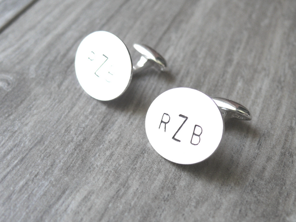 monogram initial cufflinks