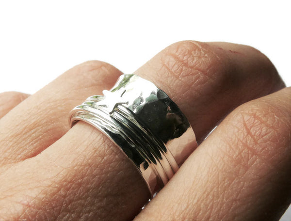 silver star spinning ring