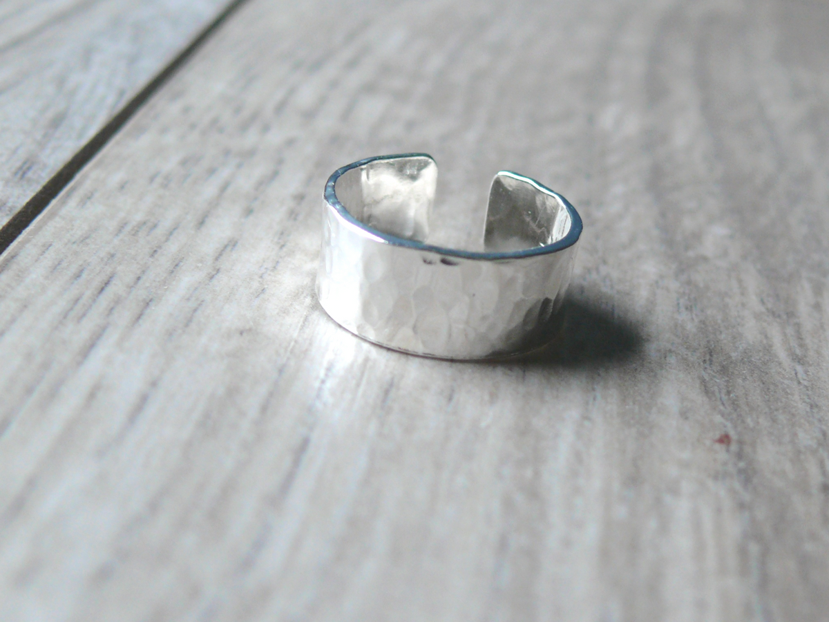 Big Toe Ring Sterling Silver Adjustable Toe Ring Thin Hammered Toe Ring for  Her Handmade Body Jewelry -  Canada