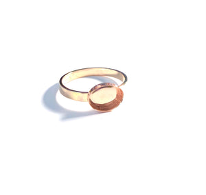 Flat Band Horizontal Oval Gold Filled Ring Blank Setting | 6x8, 8x10, 12x10, 14x10, 12x16