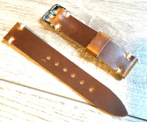 Artisan Made Horween Leather Dress Watch Band in Two Colors for vintage and modern watch smartwatch