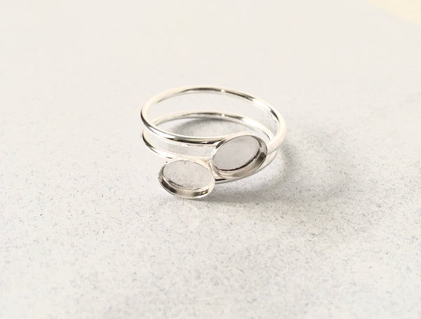 double oval ring blank