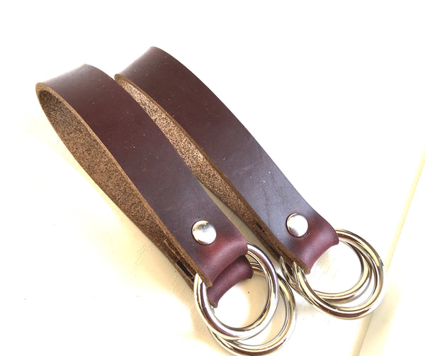 Home Accents Horween Color Number 8 leather curtain ties- holdbacks