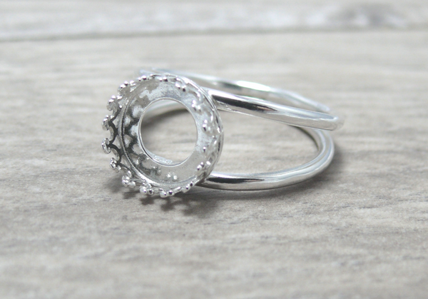 double band ring blank 10 mm setting