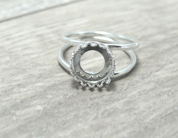 10 mm ring blank gallery setting