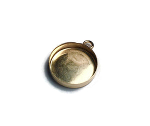 Gold bezel blank pendant