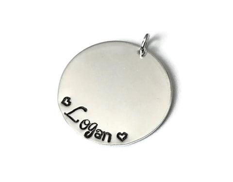 engraved name pendant