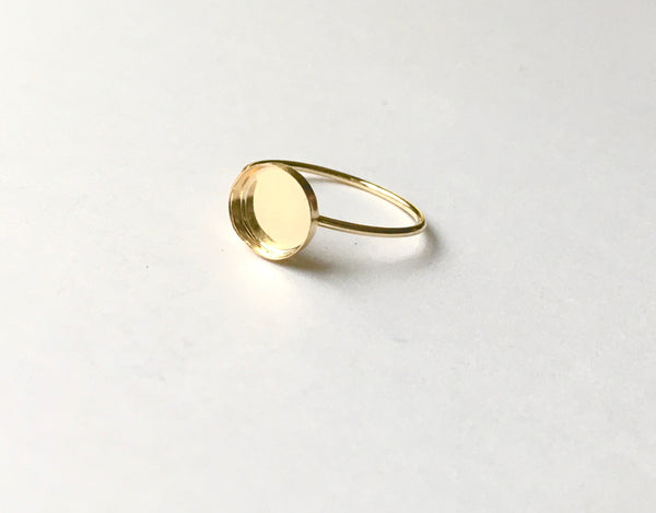 Gold ring blank 8 mm