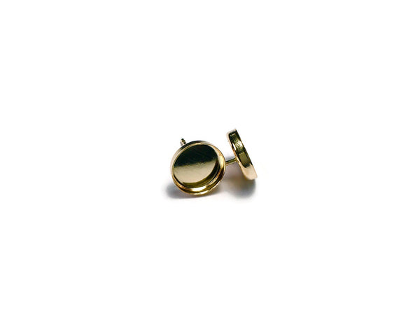 Round earring blanks gold filled