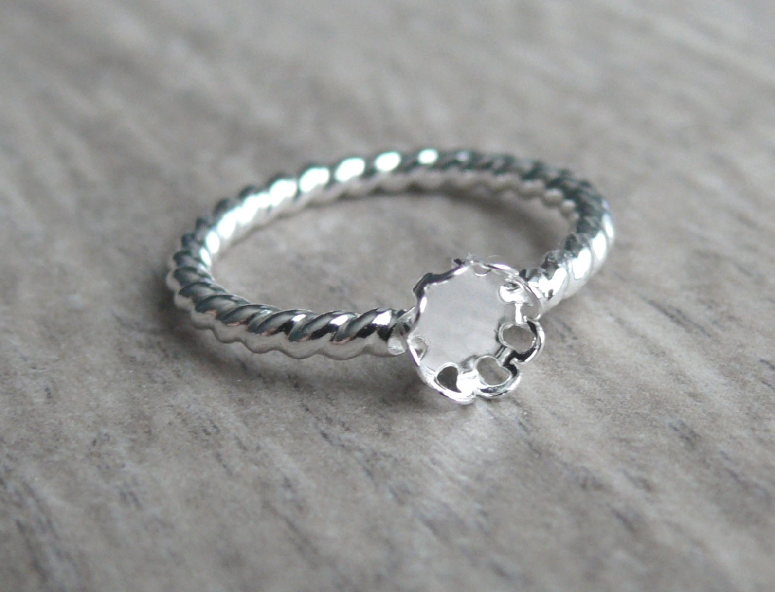 5 mm blank bezel cup ring twist band