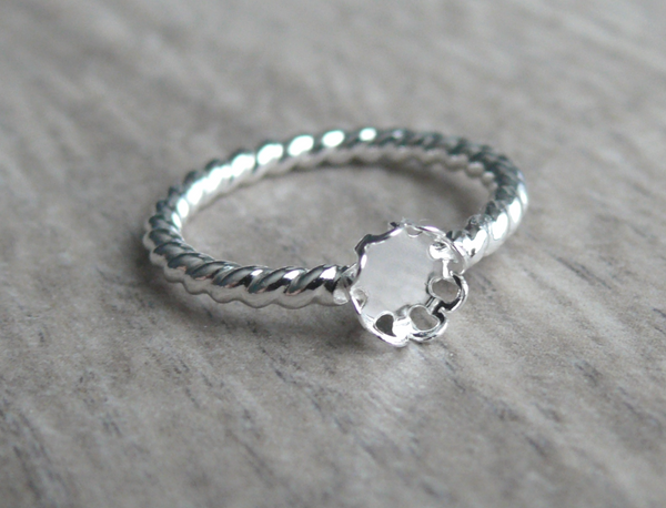 6 mm blank bezel cup ring twist band