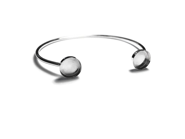 Bezel cup bracelet blank